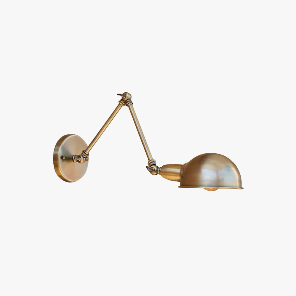 Brady Vintage Halfronde Verstelbare Wandlamp Goud/Chroom Slaapkamer/Woonkamer