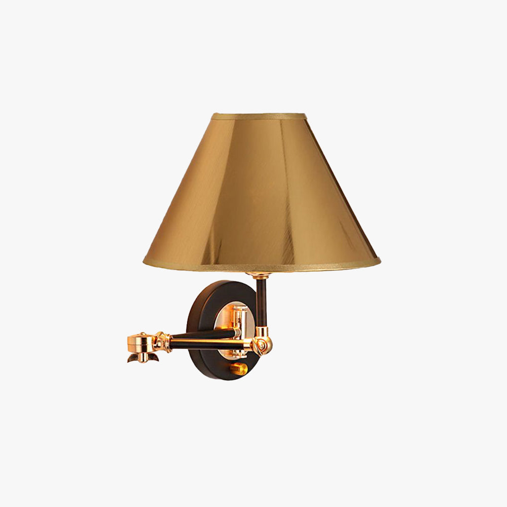 Carins Vintage Kegelvormige LED Wandlamp Goud Metaal Slaapkamer