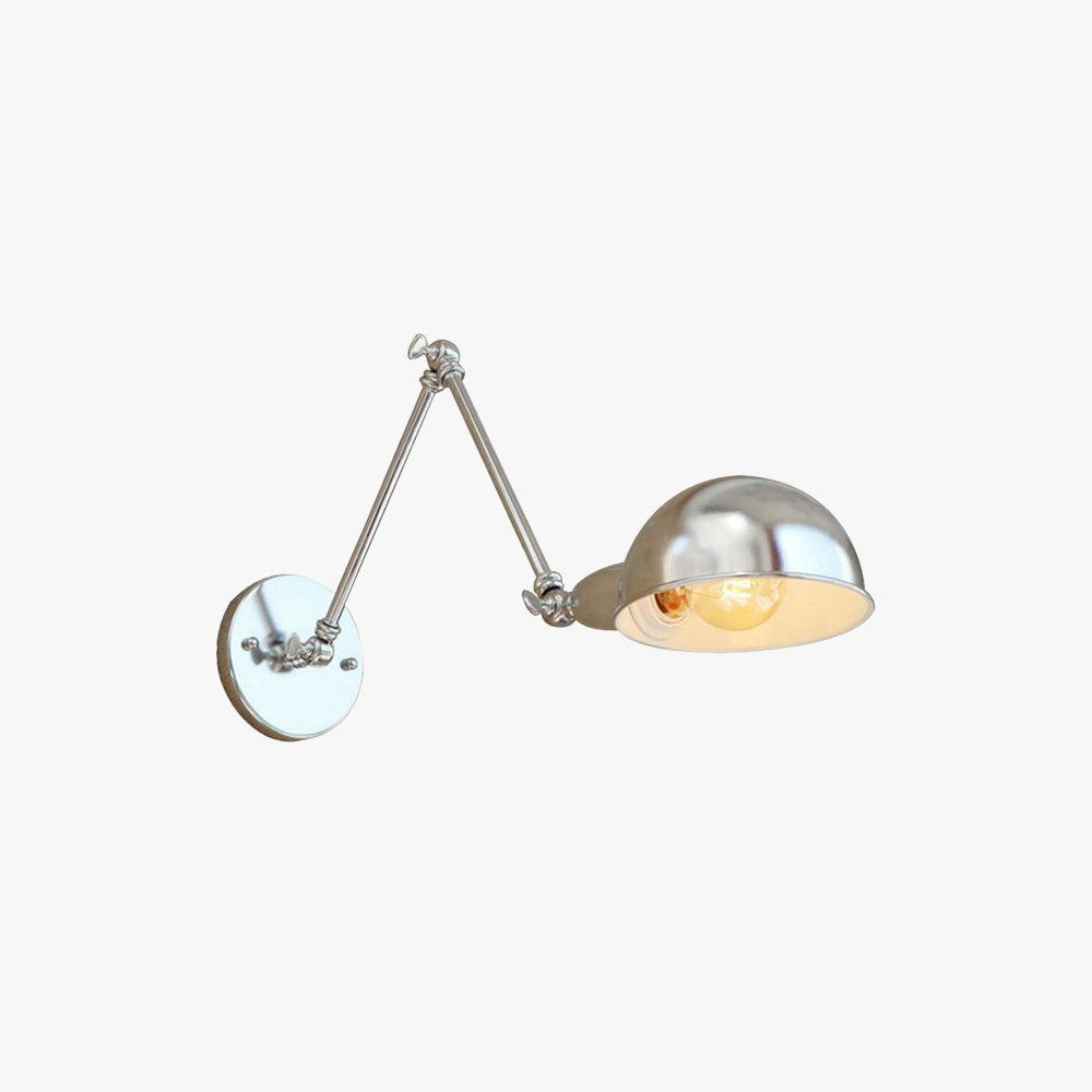 Brady Minimalistische Koepel LED Wandlamp Zilver Metaal Binnen