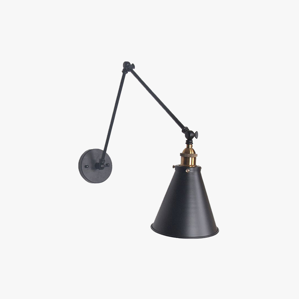 Brady Moderne Tapse LED Wandlamp Zwart/Wit Metaal Woonkamer
