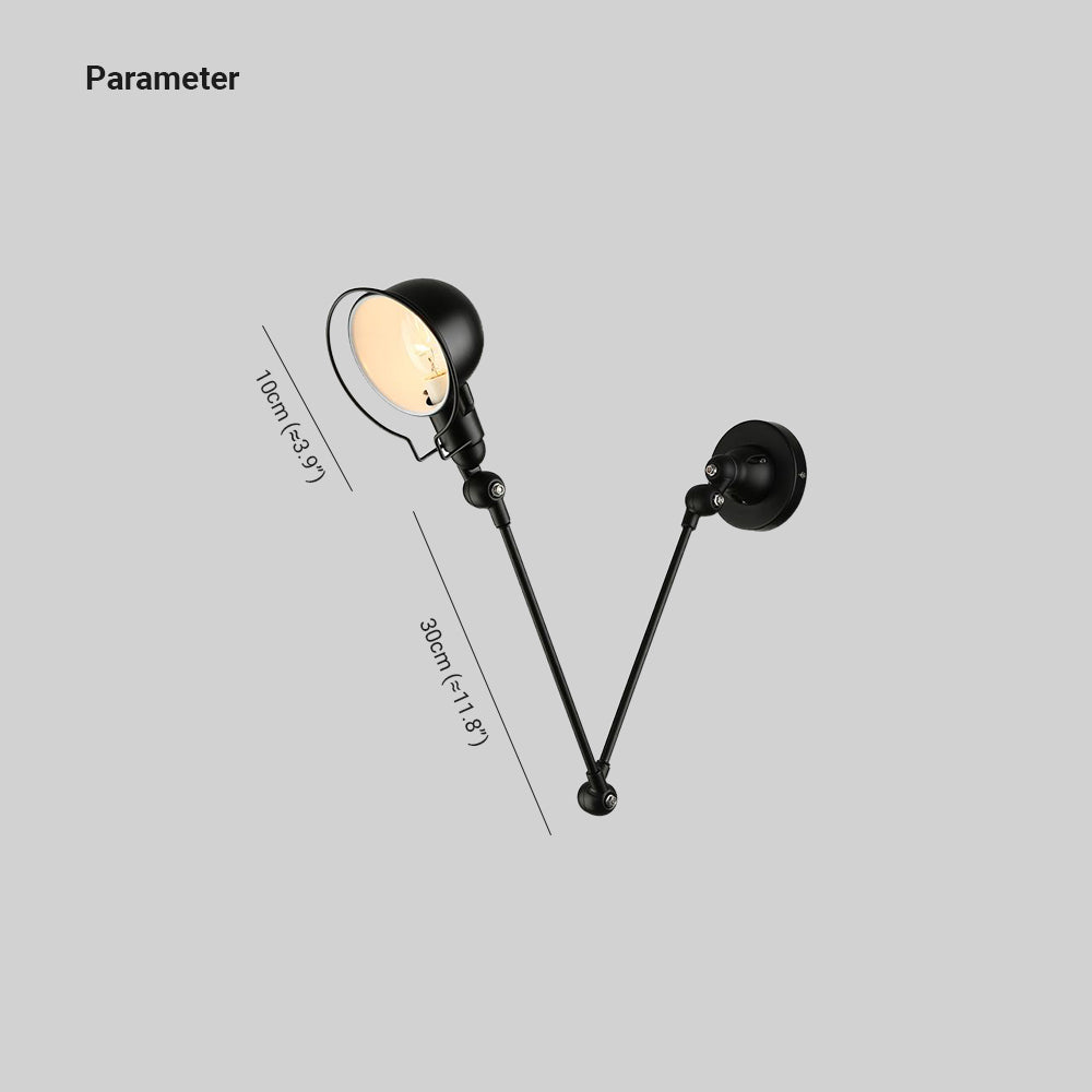 Brady Moderne Kom Cirkel LED Wandlamp Zwart/Wit Metaal Binnen