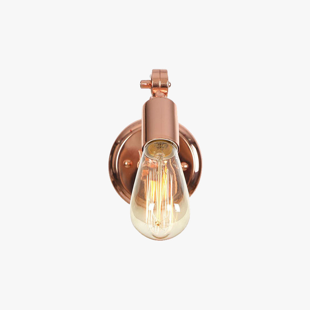 Alessio Wall Lamp Bulb Wooden Adjustable Makeup Gold, Living Room