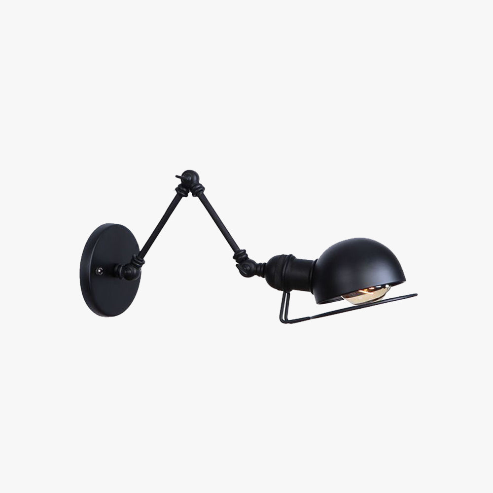 Brady Moderne Koepel LED Wandlamp Zwart/Goud Metaal Binnen