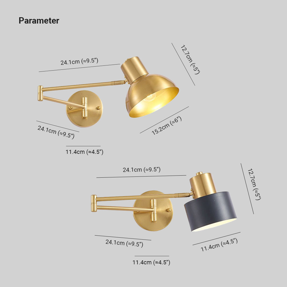 Freja Moderne Design LED Wandlamp Metaal Verstelbaar Zwart/Goud Slaapkamer/Woonkamer