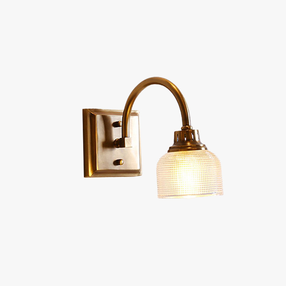Alessio Vintage LED Wandlamp Komvormig Gouden Slaap/Woonkamer Metaal/Glass