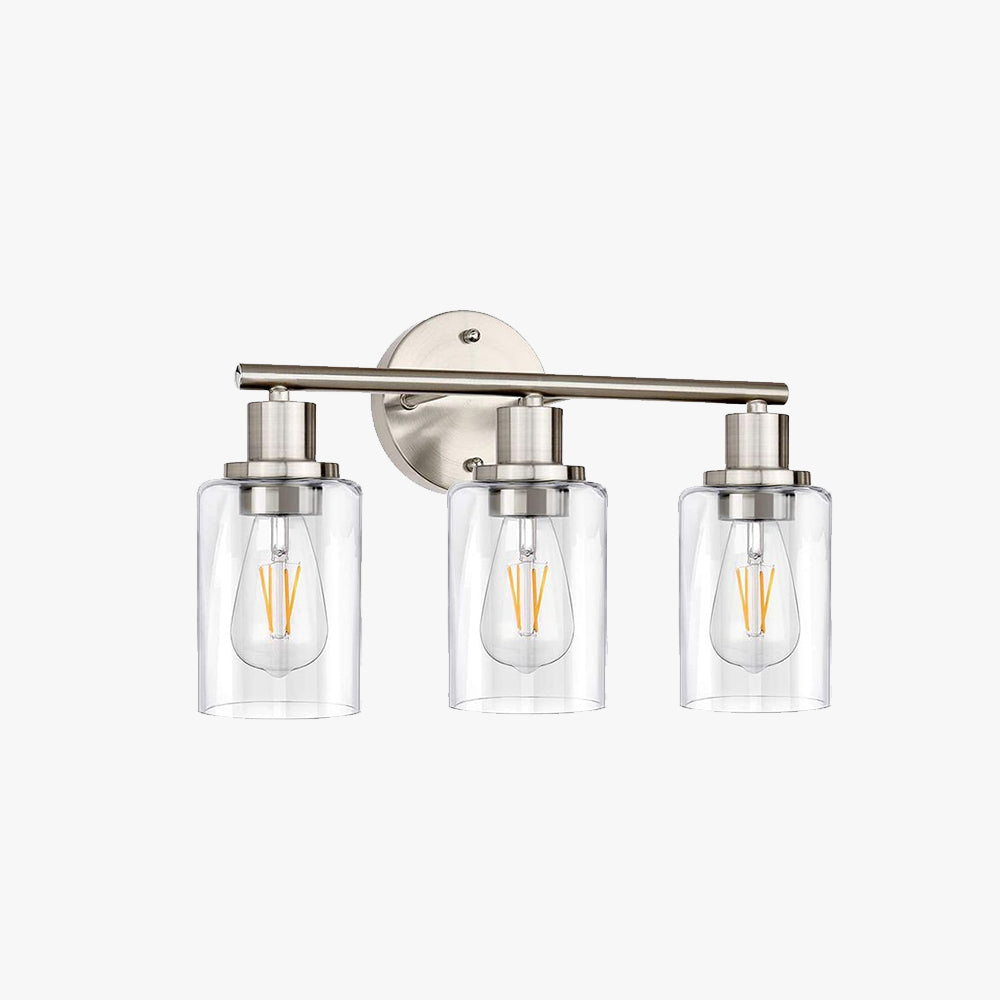 Alessio Modern Industriele LED Wandlamp Nikkel Metaal/Glas Bad/Woon/Slaapzimmer