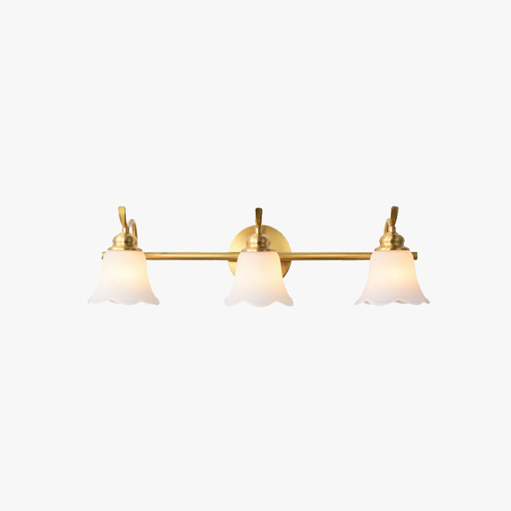 Félicie Design Bloem LED Wandlamp Metaal/Glas Wit/Goud Slaap/Woon/Badkamer