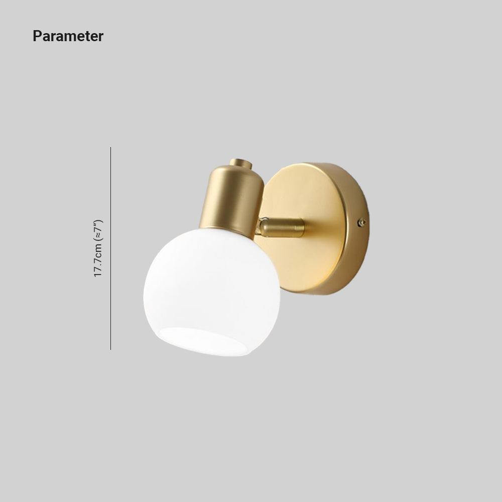 Valentina Moderne Bol LED Wandlamp Metaal Goud/Wit Slaap/Woon