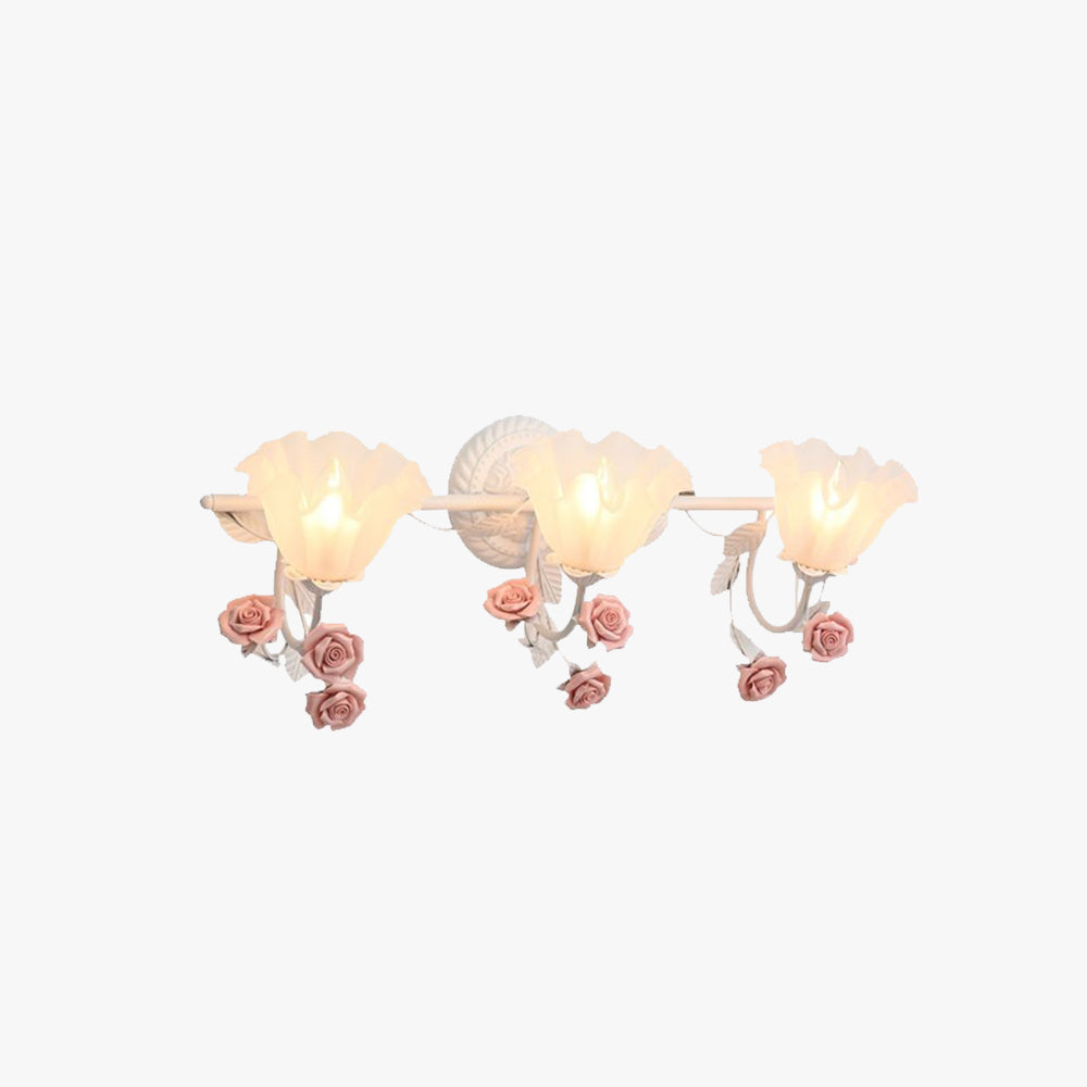 Félicie Design Bloem LED Wandlamp Metaal/Glas Blauw/Roze Slaap/Woon/Badkamer