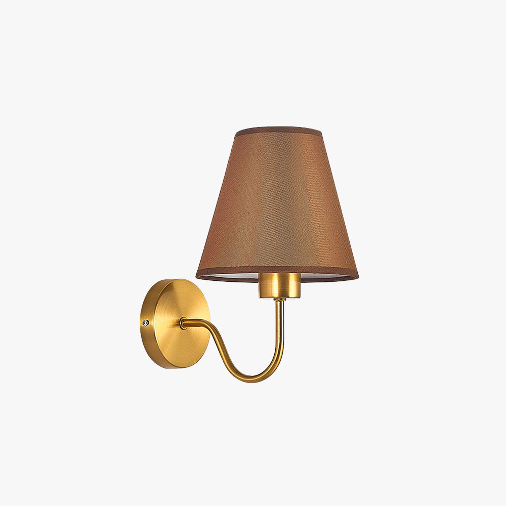Eryn Nordic Wandlamp Zwart/Wit/Koffie/Flaxen Stof/Metaal Slaapkamer/Eetkamer/Woonkamer