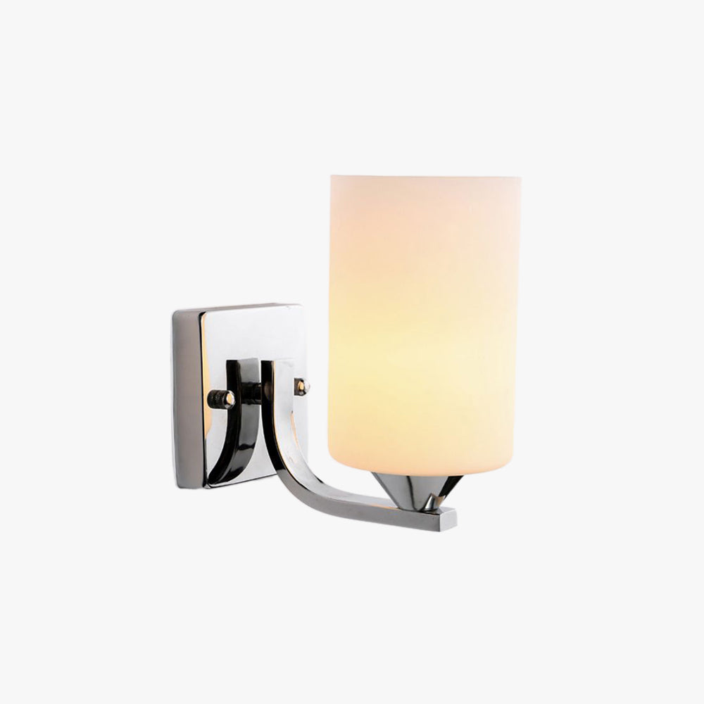 Eryn Minimalisme Cilindrische Wandlamp, Chroom, Glas, Wastafel