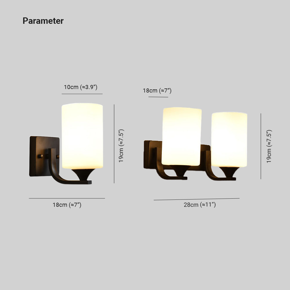 Eryn Minimalisme Cilindrische Wandlamp, Chroom, Glas, Wastafel