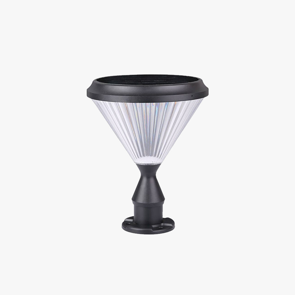 Riley Design Diamantvorm LED Buitenlamp Zonne Metaal/Acryl Zwart Tuin/Stoeprand/Balkon