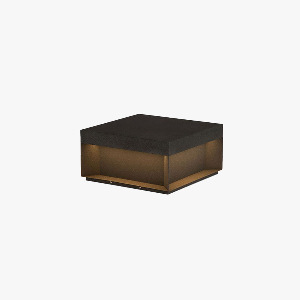 Riley Moderne LED Buitenlamp Zwart/Gouden Metaal Tuin/Stoeprand/Balkon