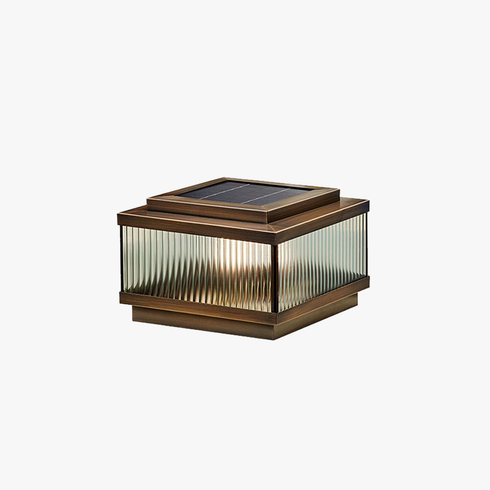 Riley Moderne LED Buitenlamp Bruin Metaal Tuin/Stoeprand/Balkon