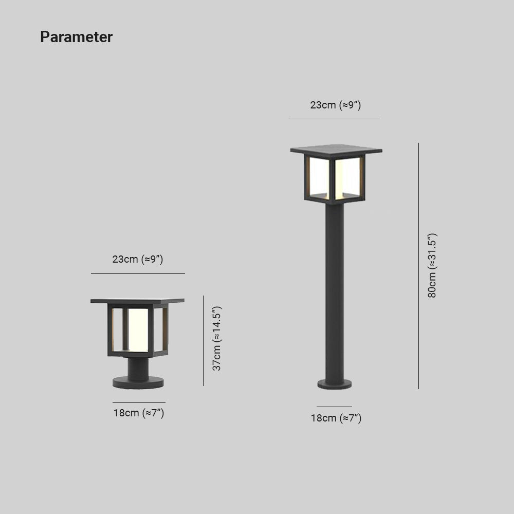 Pena Moderne LED Buitenlamp Zwart Metaal/Glas Tuin/Stoeprand