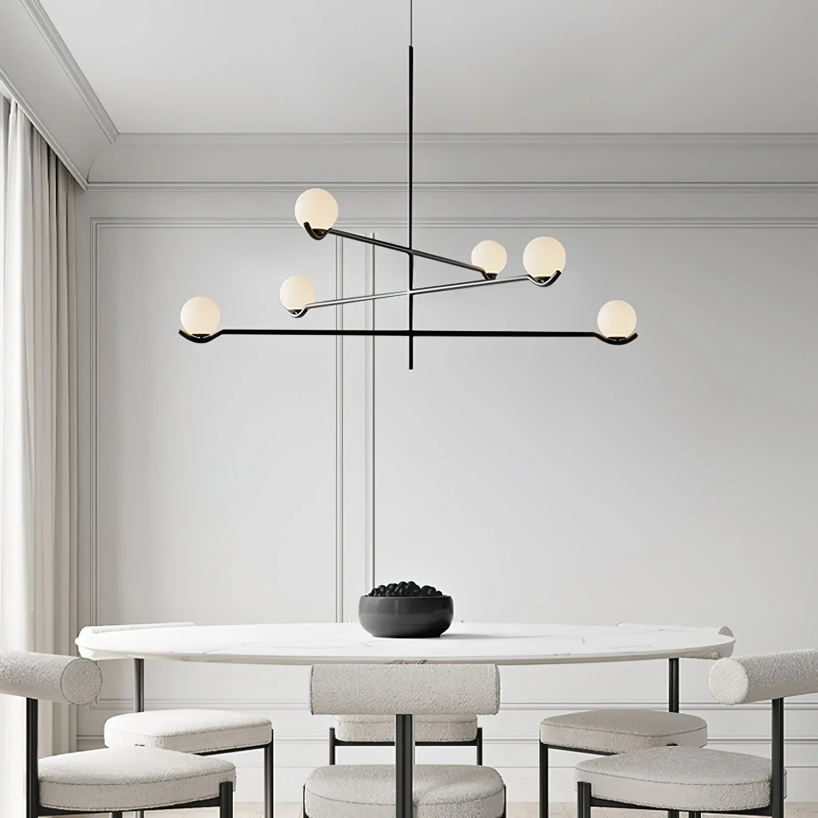 Alessio Minimalisme Metaal Glas Kroonluchter Eetkamer Slaapkamer