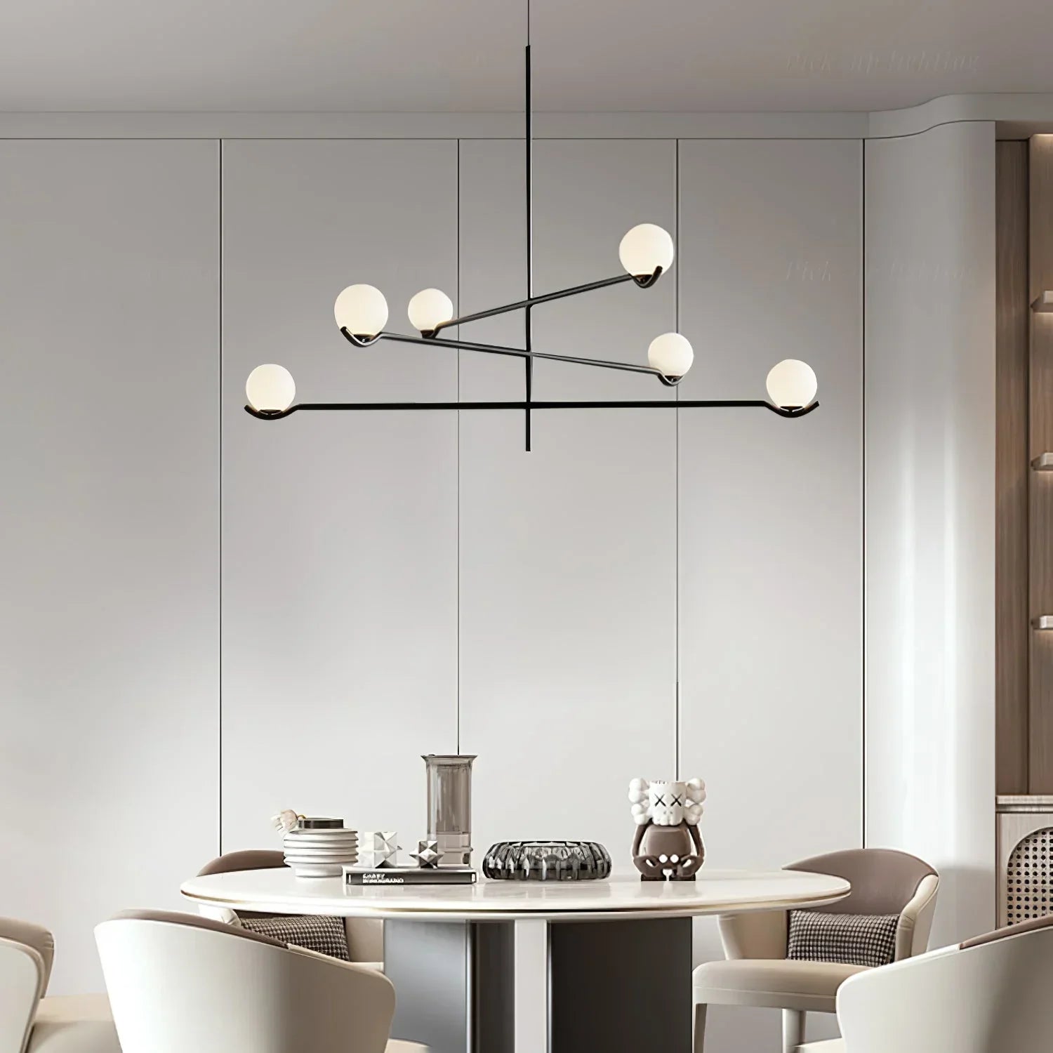 Alessio Minimalisme Metaal Glas Kroonluchter Eetkamer Slaapkamer
