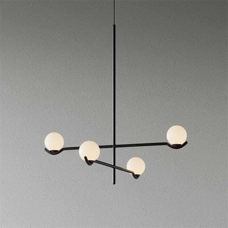 Alessio Minimalisme Metaal Glas Kroonluchter Eetkamer Slaapkamer