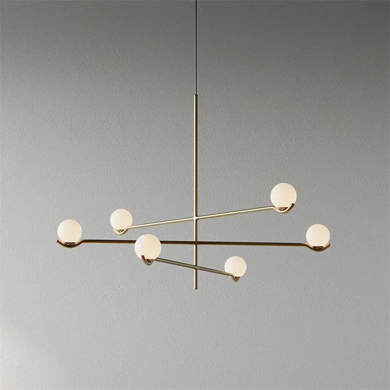 Alessio Minimalisme Metaal Glas Kroonluchter Eetkamer Slaapkamer