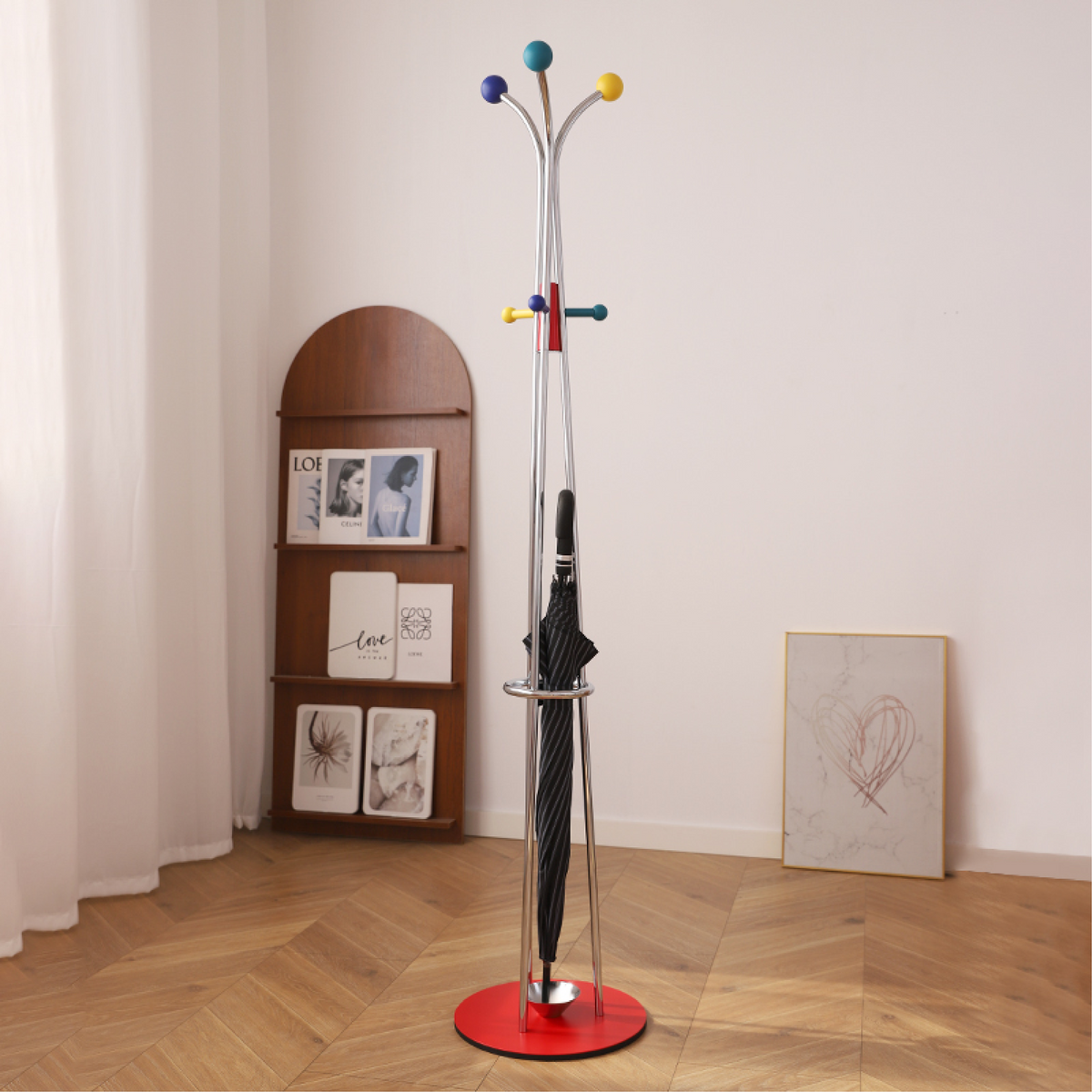 Noriine vloerlamp met balvormige bovenkant