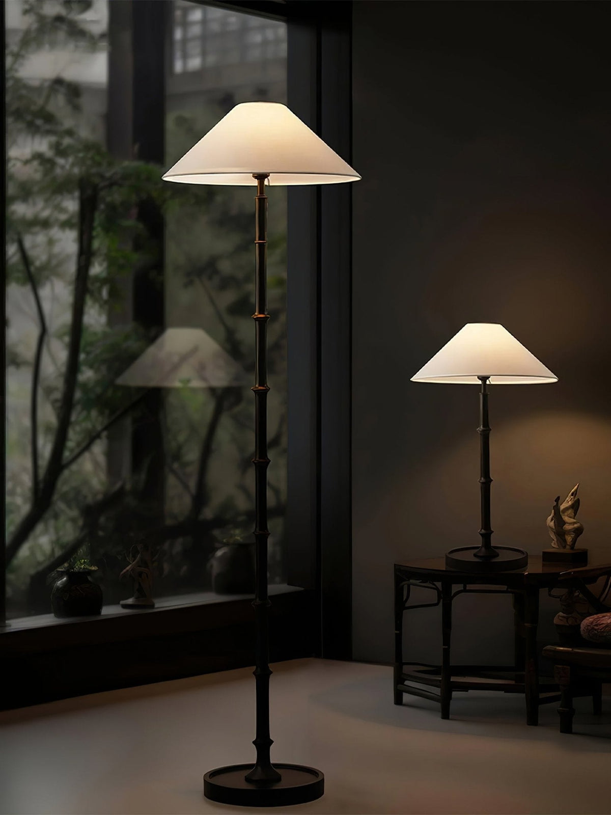 Zen vloerlamp van bamboe