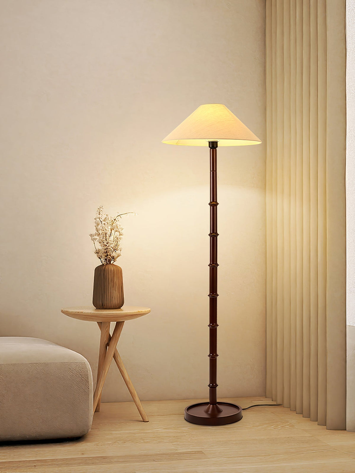 Zen vloerlamp van bamboe