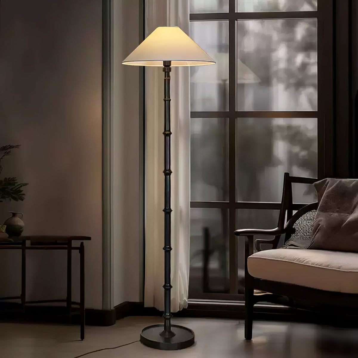Zen vloerlamp van bamboe