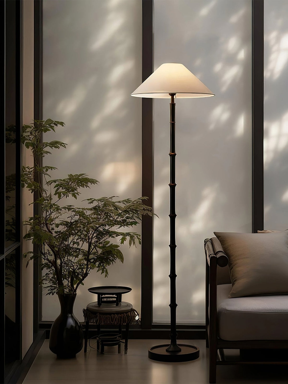 Zen vloerlamp van bamboe