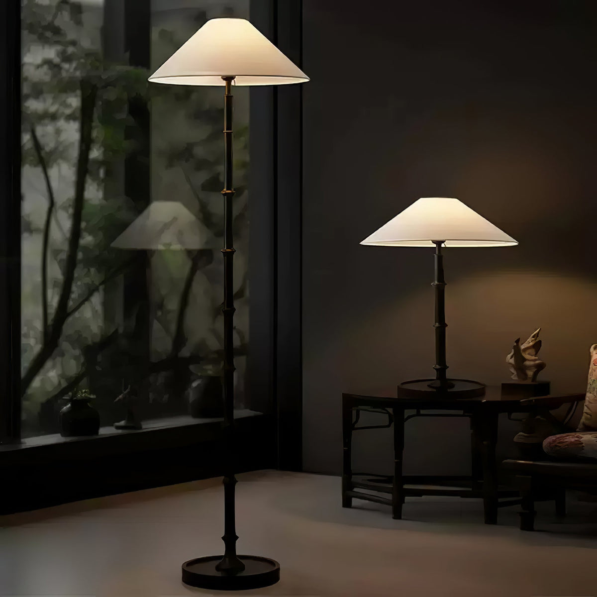 Zen vloerlamp van bamboe
