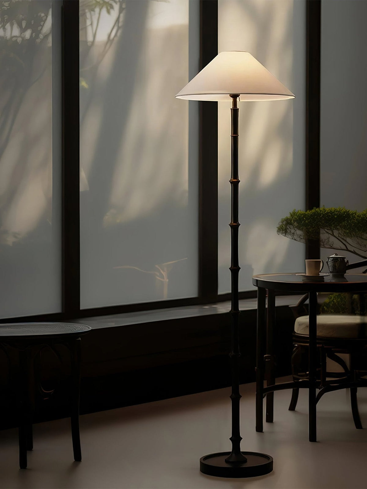 Zen vloerlamp van bamboe