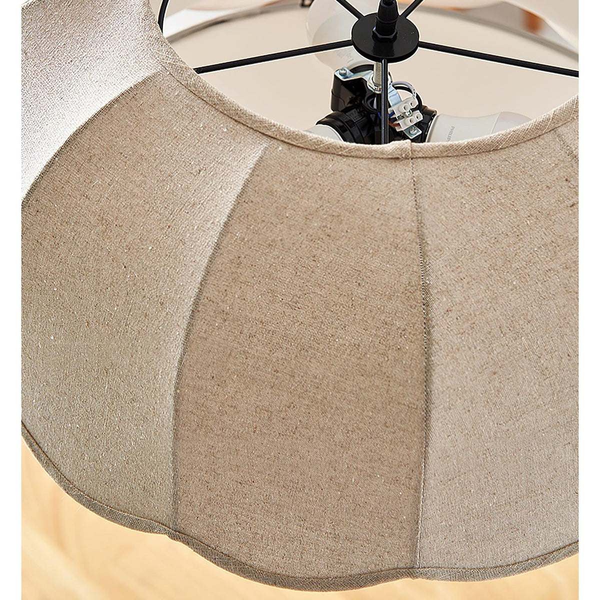 Linoaya hanglamp van Stof met Rustieke Sfeer in Beige