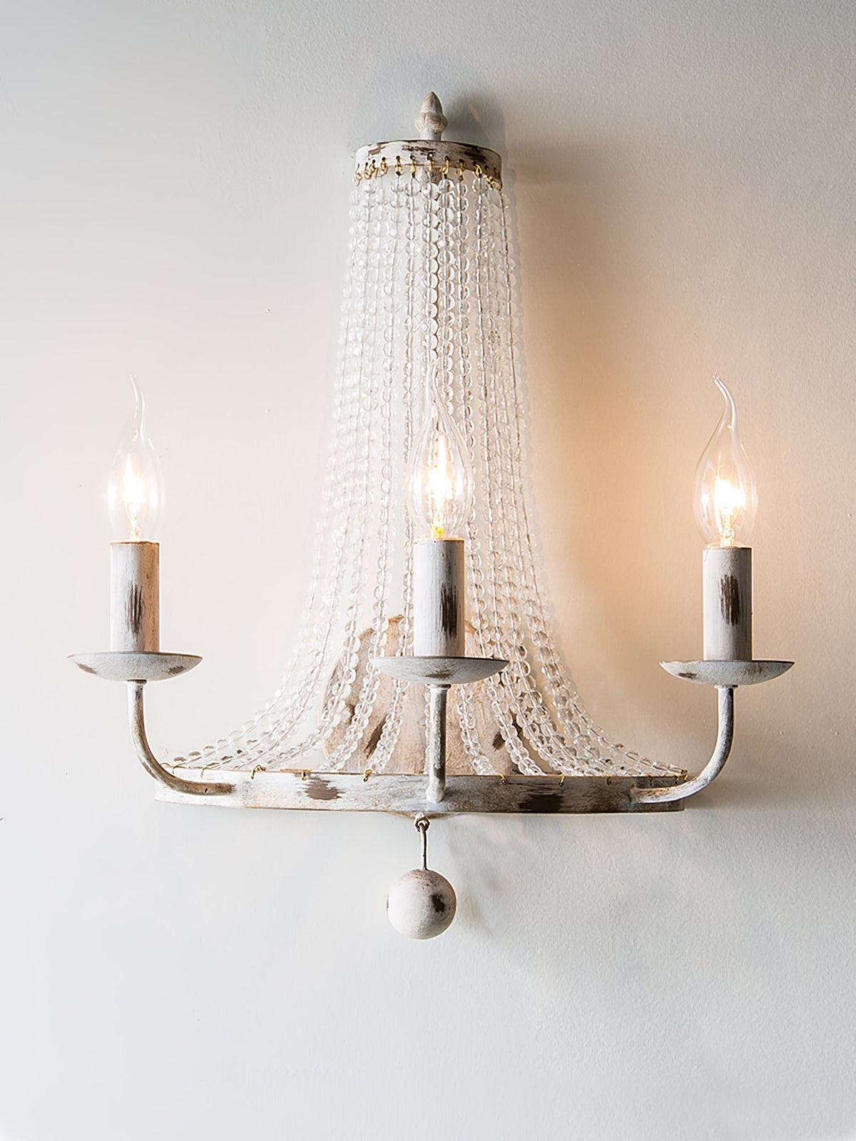 Arvela Vintage Industrial kristal wandlamp