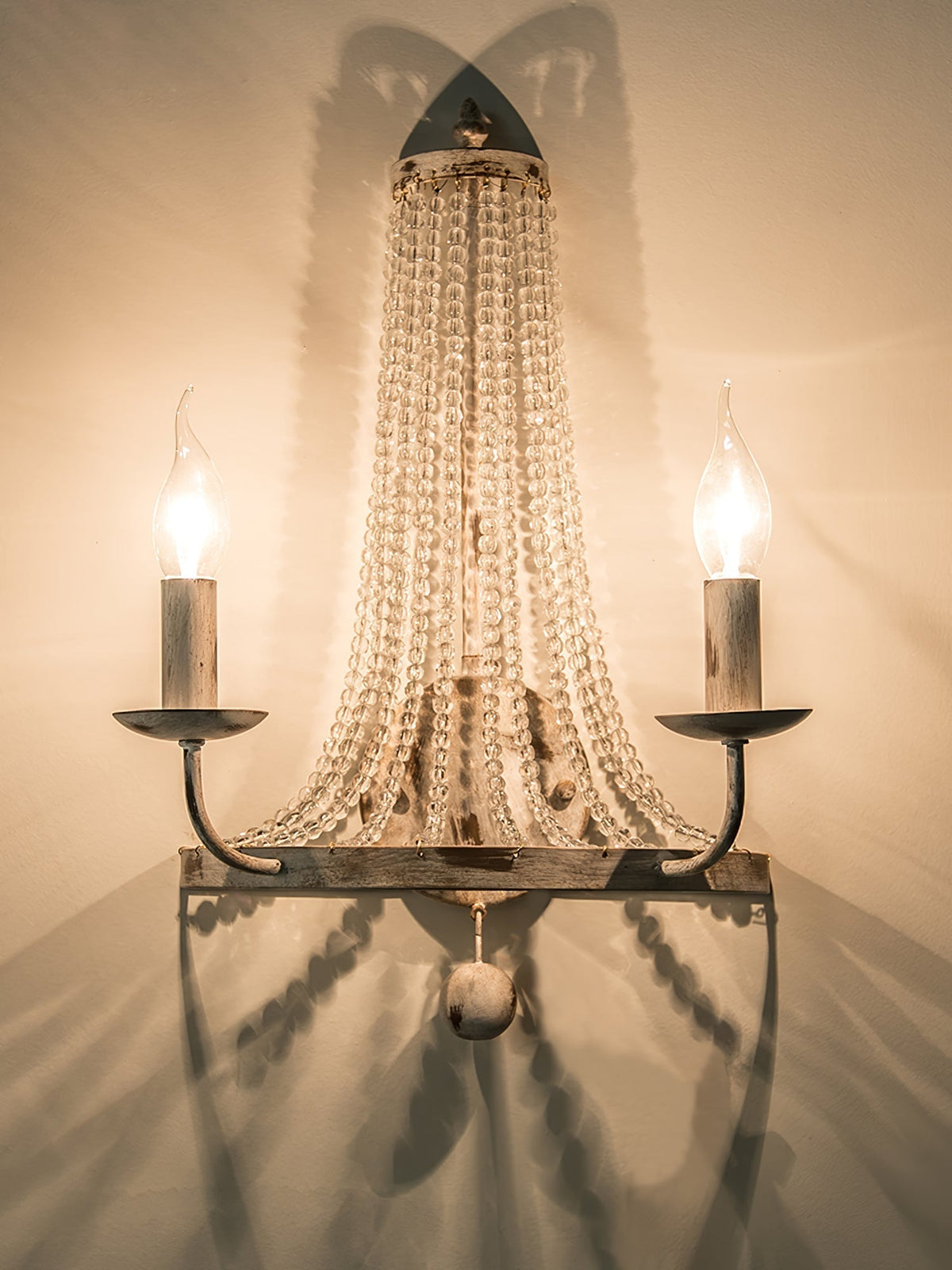 Arvela Vintage Industrial kristal wandlamp
