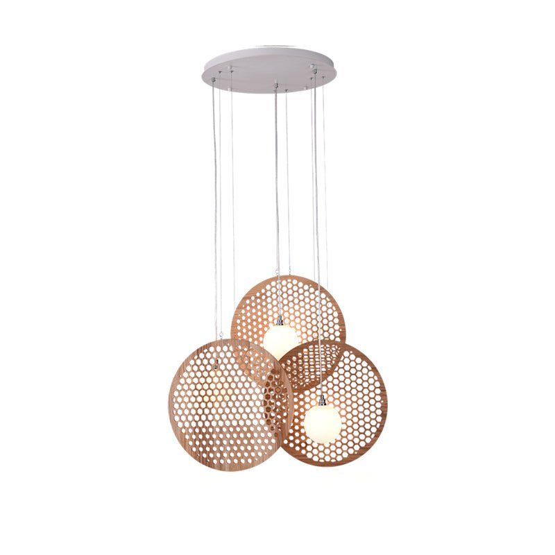 Elvenine Kroonluchter met Houten Plaat