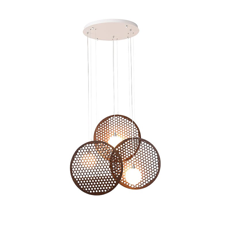 Elvenine Kroonluchter met Houten Plaat