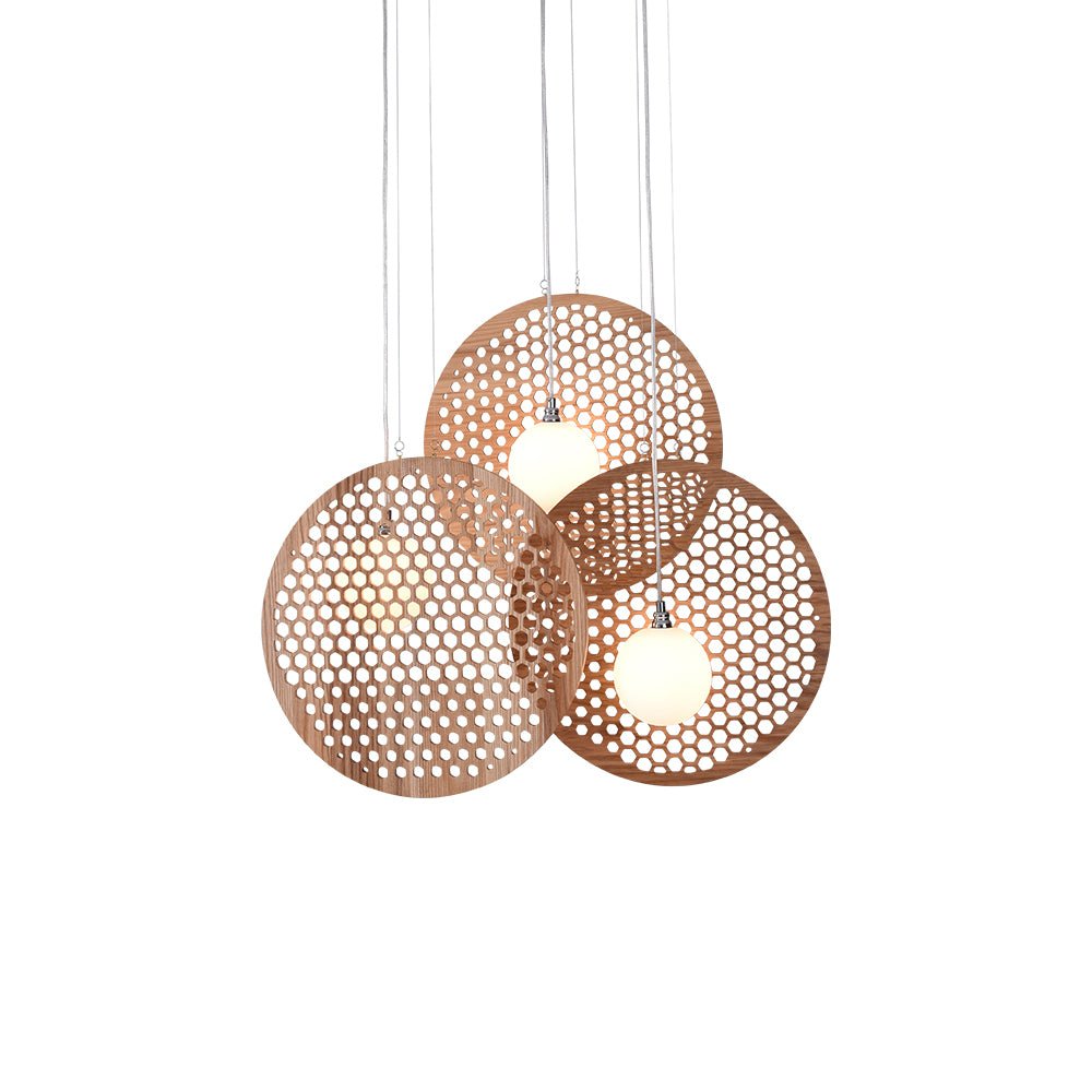 Elvenine Kroonluchter met Houten Plaat