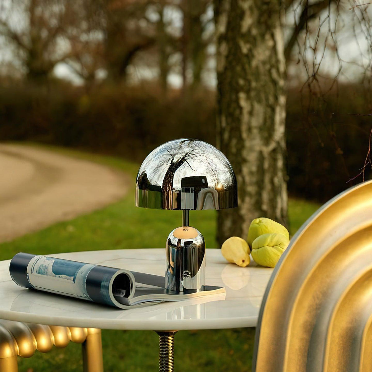 Ames luxe tafellamp in chrome