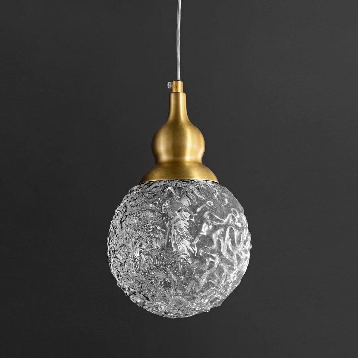 Cove messing & glas glamoureus hanglamp