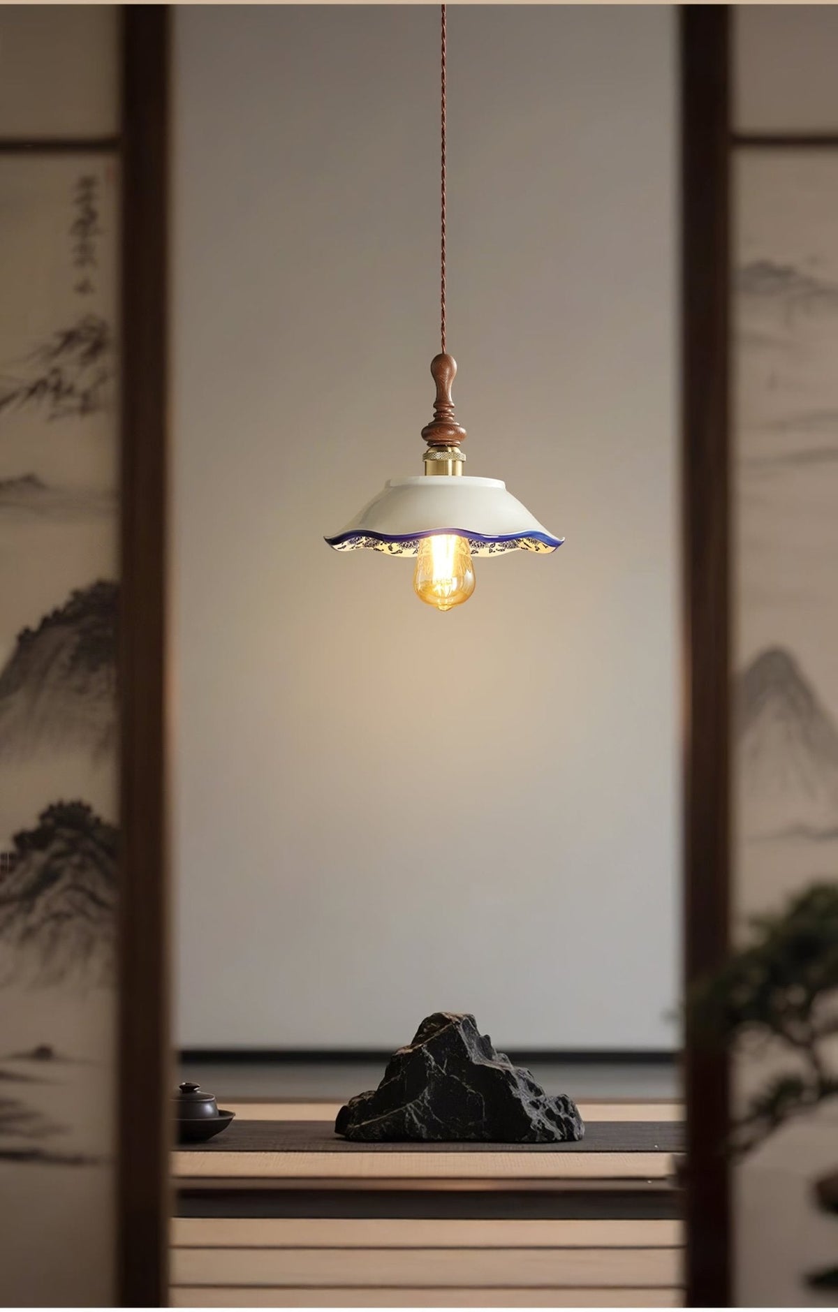 Ciraeor Delftse keramische hanglamp