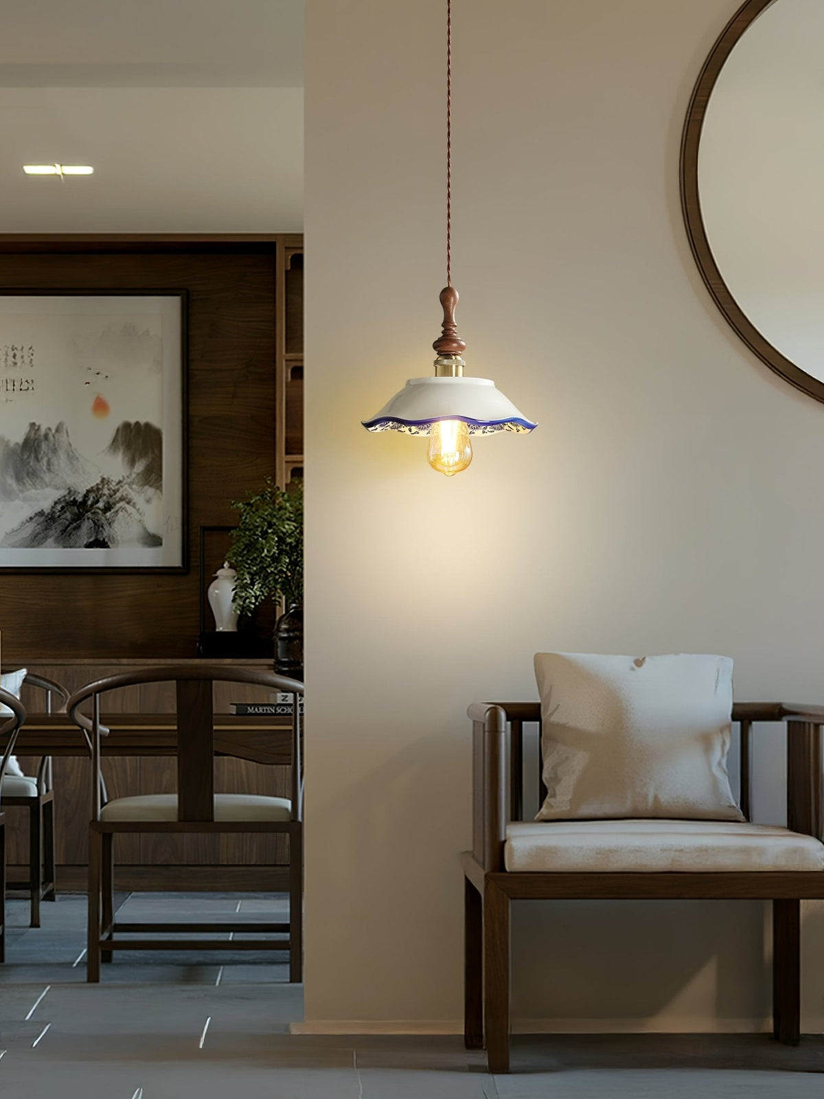 Ciraeor Delftse keramische hanglamp