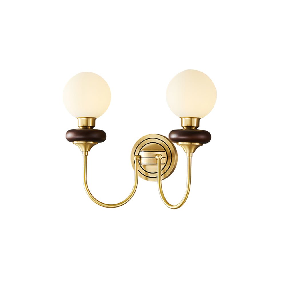 Elvalora wandlamp Premium Noordse Kunst Walnoot glas