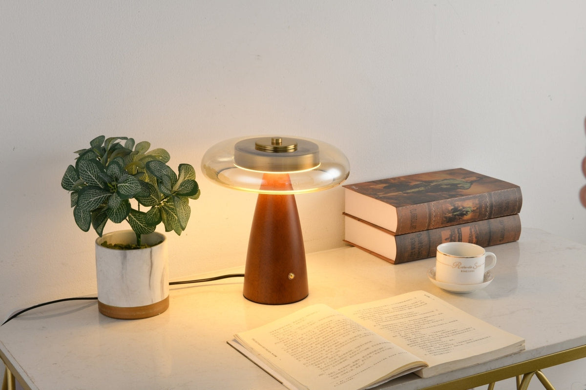 Mushroom Retro-glas tafellamp