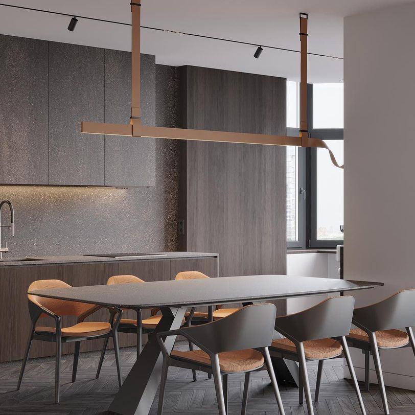 Zaleth Moderne hanglamp van leer