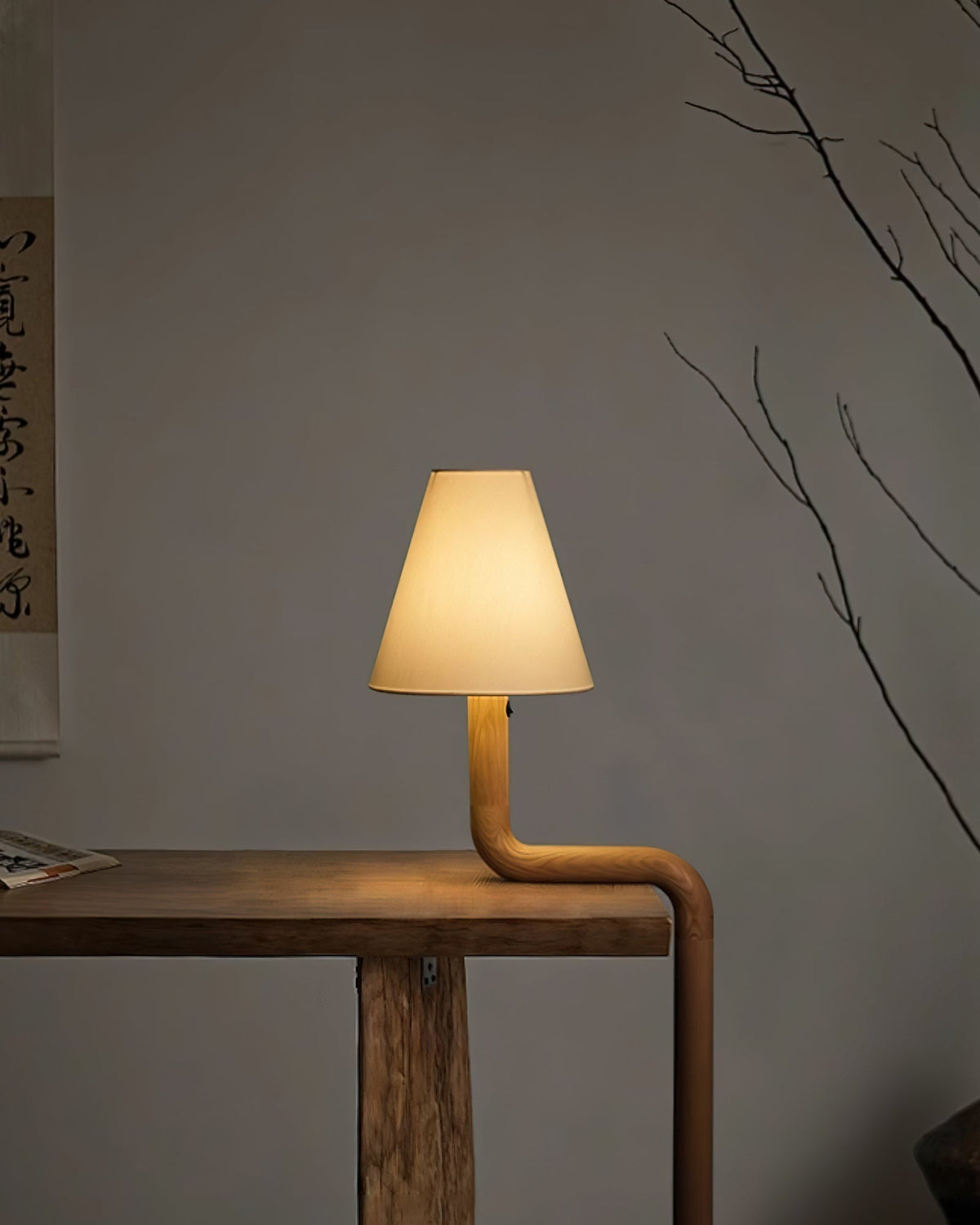 Syleielle Bend hout tafellamp