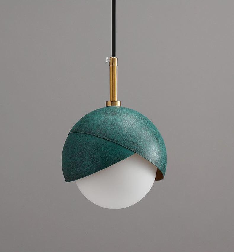 Jynara Hanglamp Messing genest opaal Bolvormig modern