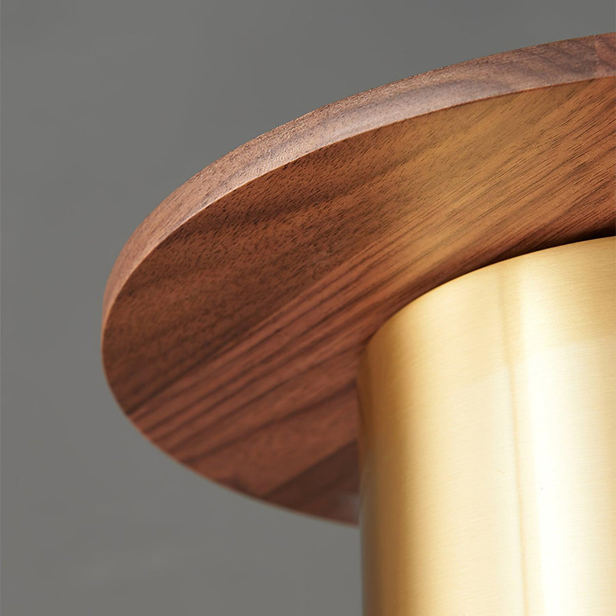 Auririra industriële hanglamp van messing en walnoot