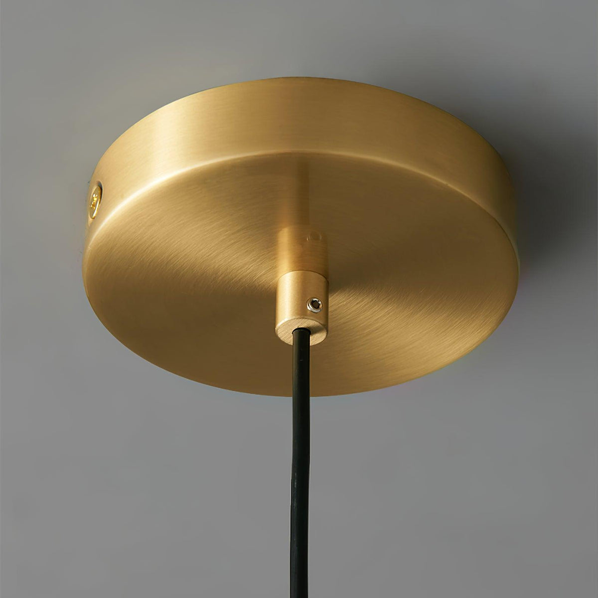 Auririra industriële hanglamp van messing en walnoot