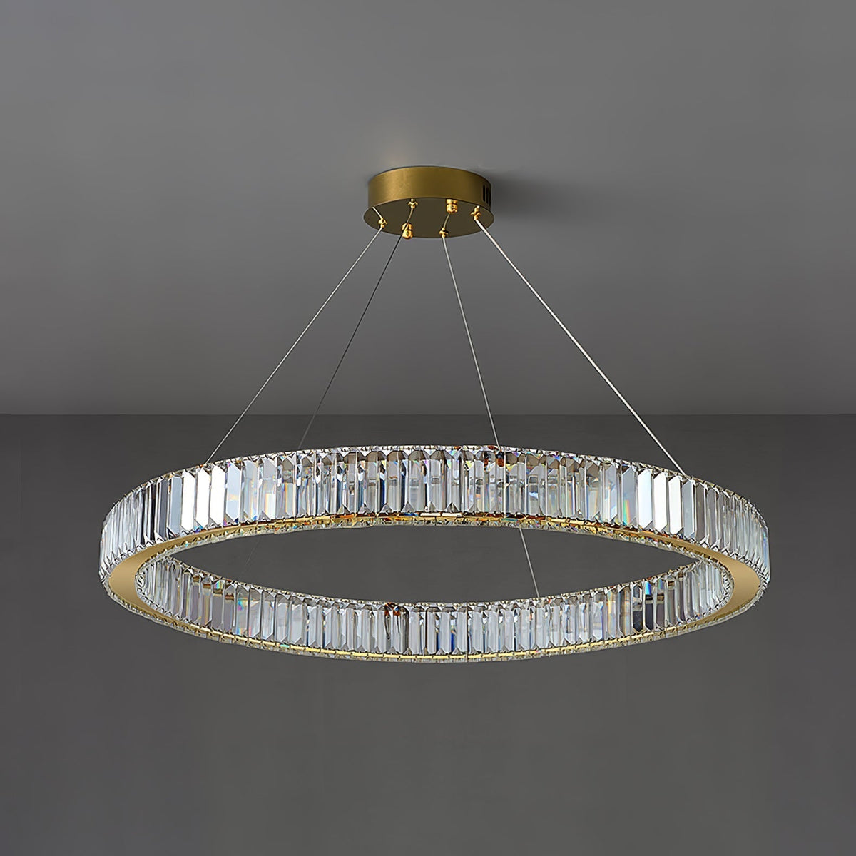 Cyrirelle Kroonluchter Goud Kristal ring