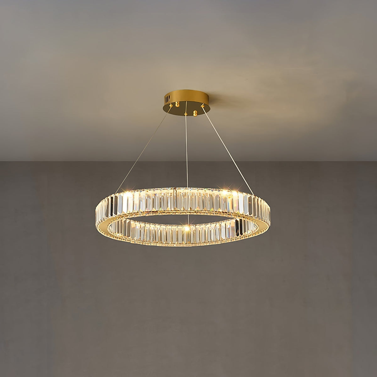Cyrirelle Kroonluchter Goud Kristal ring